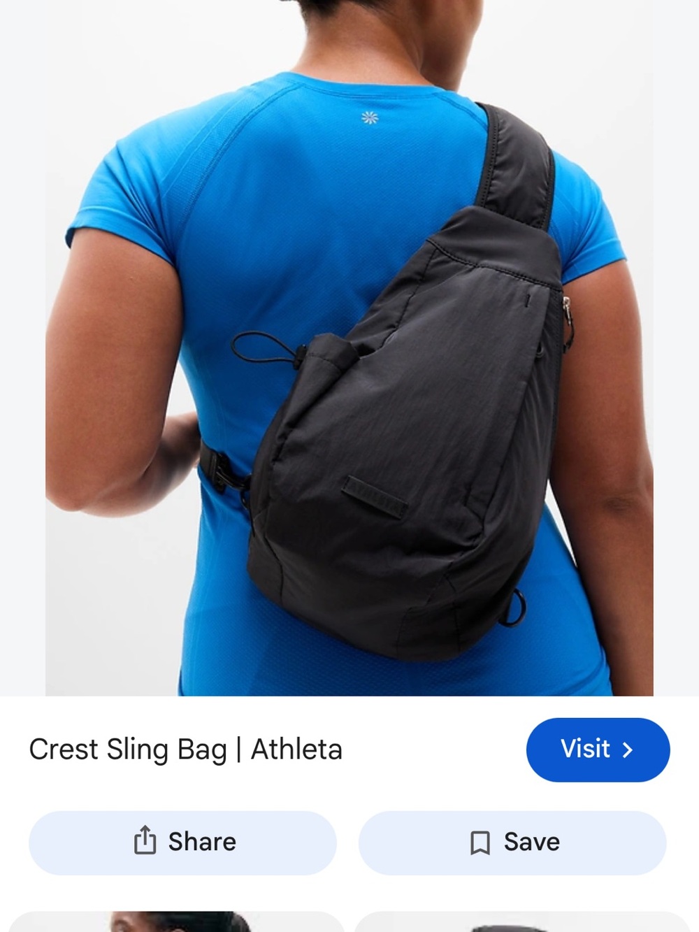 Athleta Crest Sling Bag in Black Great Condition!